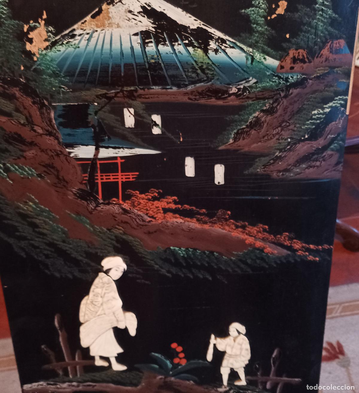 Antig&uuml;edades: Panel japones. - Foto 1