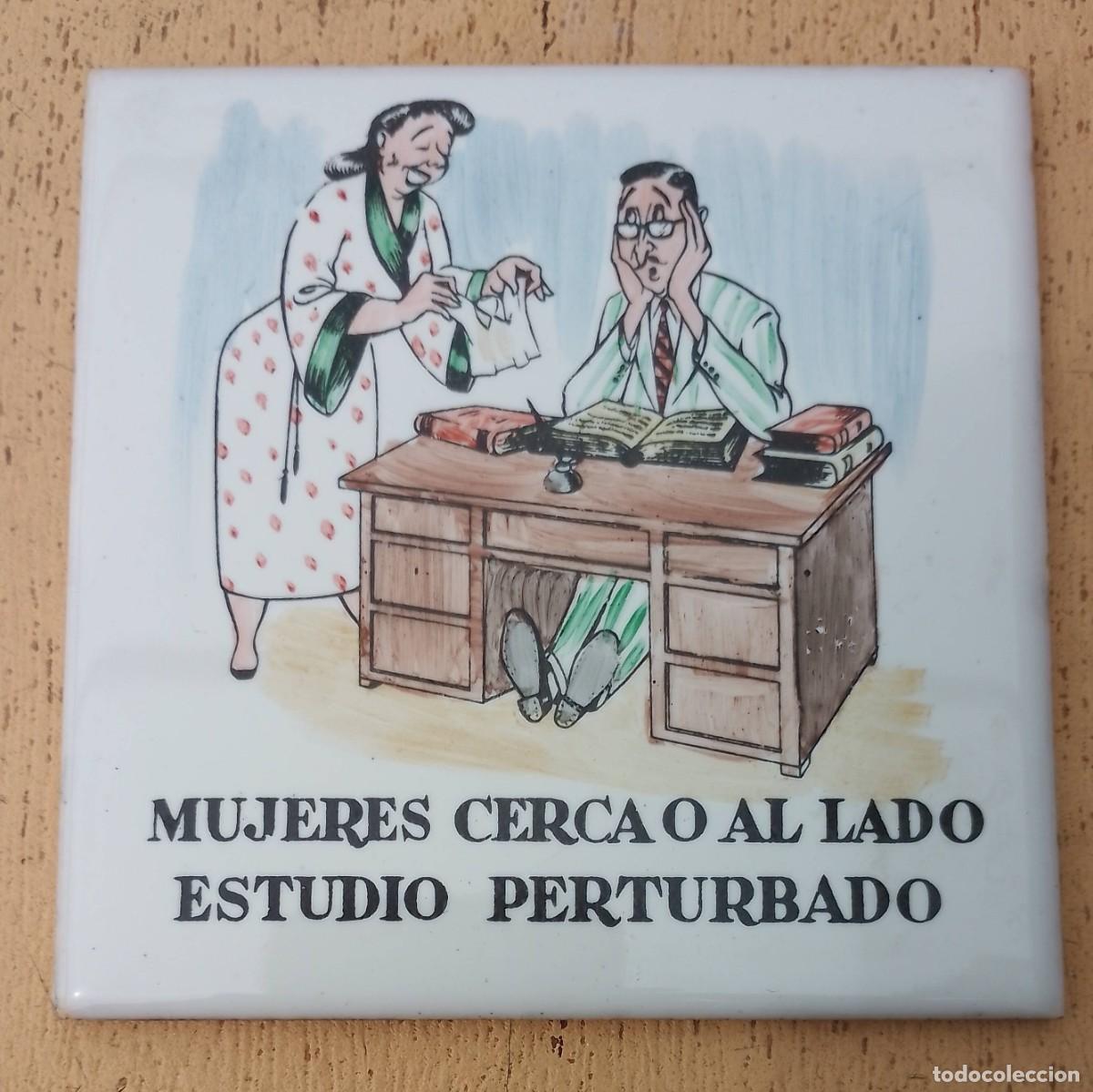 Antig&uuml;edades: Azulejo con refr&aacute;n de Onda, Made in Spain - Foto 1