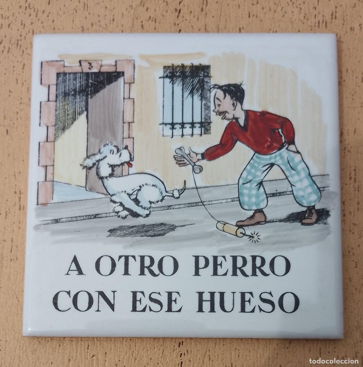 Antig&uuml;edades: Azulejo con refr&aacute;n de Onda, Made in Spain - Foto 1