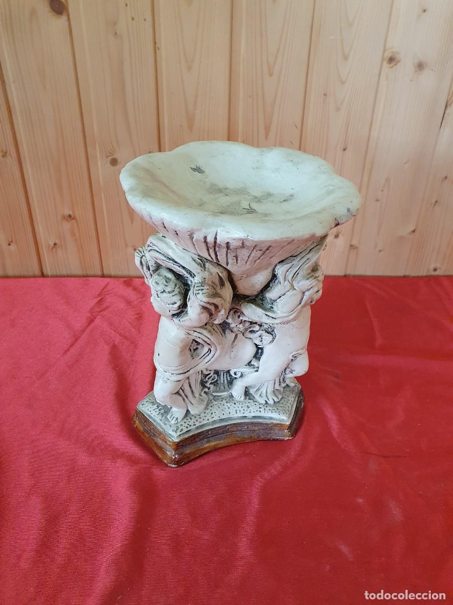 Antig&uuml;edades: Porta velas querubines en estuco - Foto 2