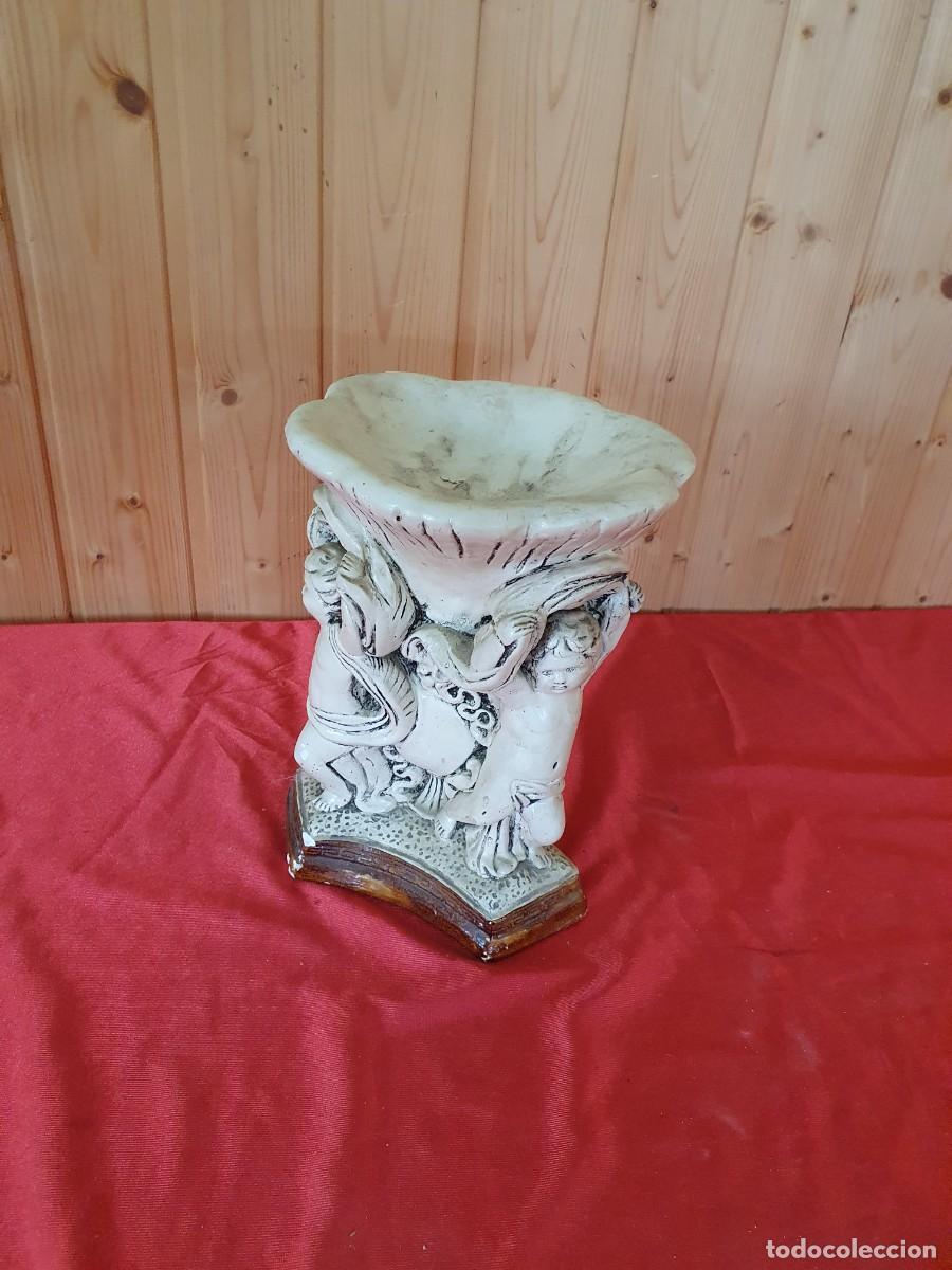Antig&uuml;edades: Porta velas querubines en estuco - Foto 4