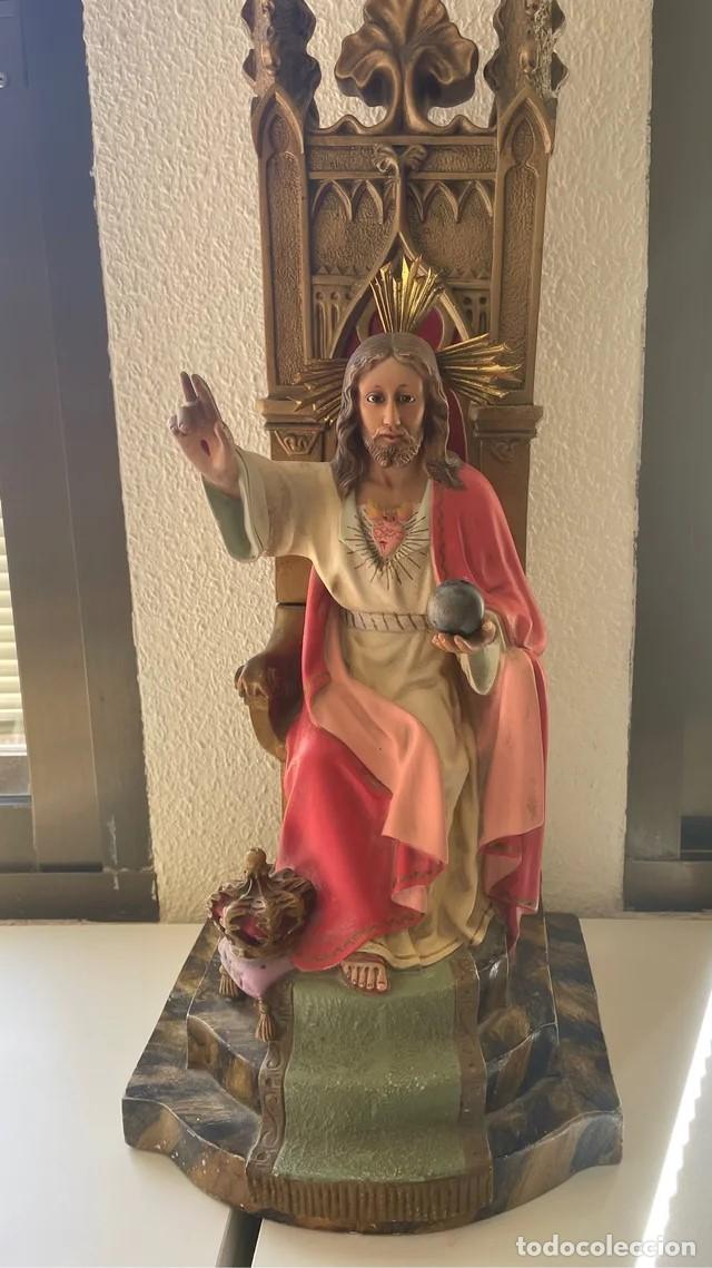 Antig&uuml;edades: Sagrado Coraz&oacute;n en Trono - Foto 1