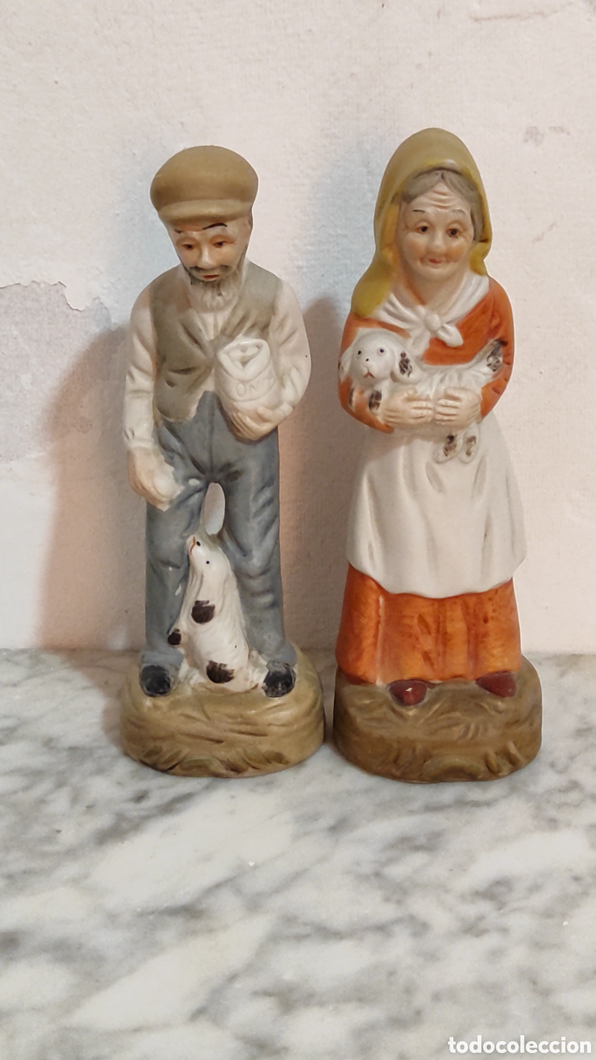 Antig&uuml;edades: PAREJA FIGURAS BISCUIT - Foto 1
