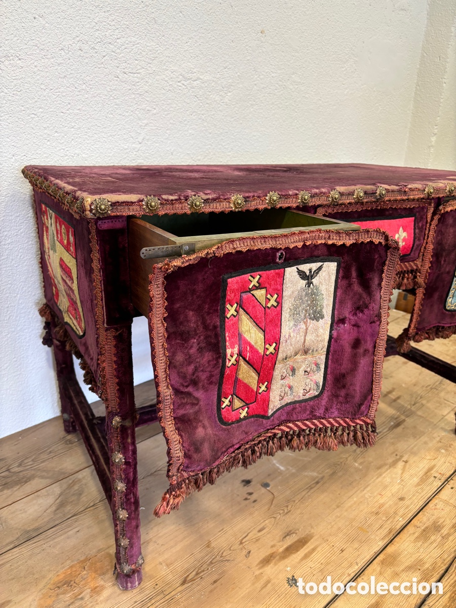 Antig&uuml;edades: Mesa ensayalada sXIX - Foto 7