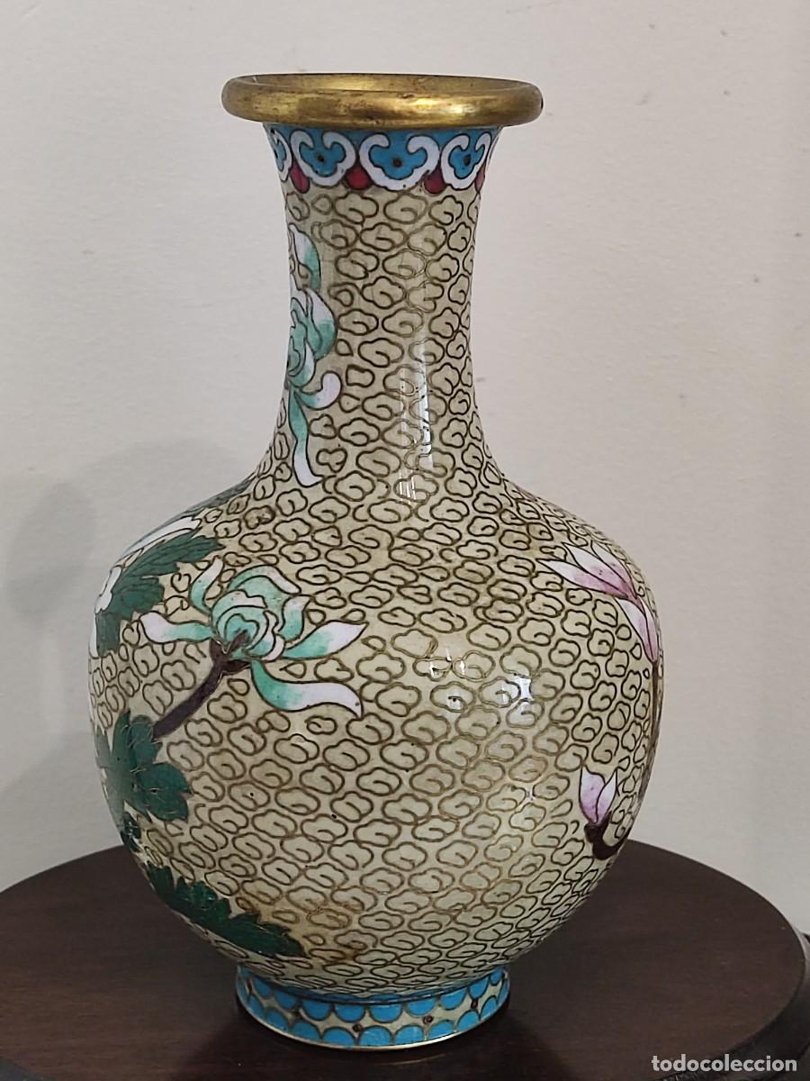 Antig&uuml;edades: JARRON CHINO CLOISONNE - Foto 5