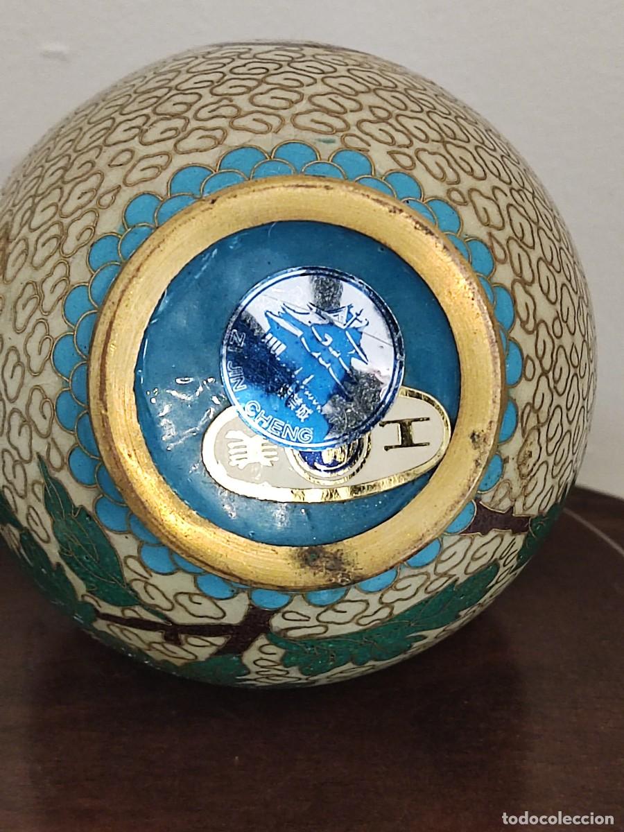 Antig&uuml;edades: JARRON CHINO CLOISONNE - Foto 7