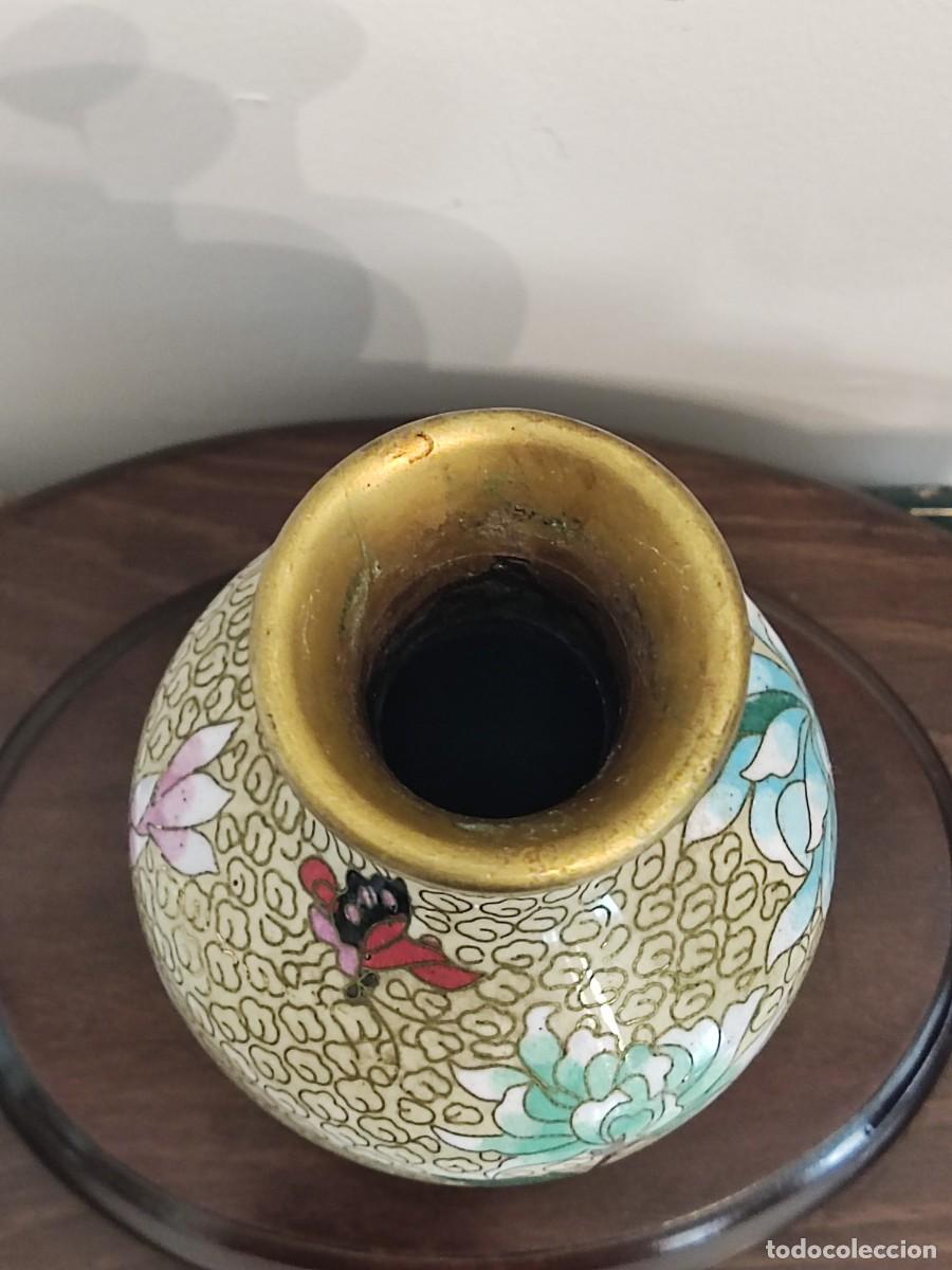 Antig&uuml;edades: JARRON CHINO CLOISONNE - Foto 8