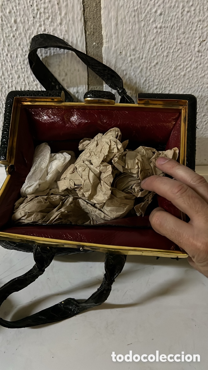 Antig&uuml;edades: ANTIGUO BOLSO DE PIEL - Foto 4