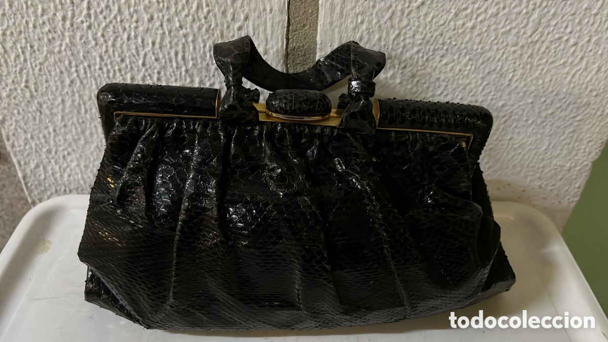 Antig&uuml;edades: ANTIGUO BOLSO DE PIEL - Foto 1