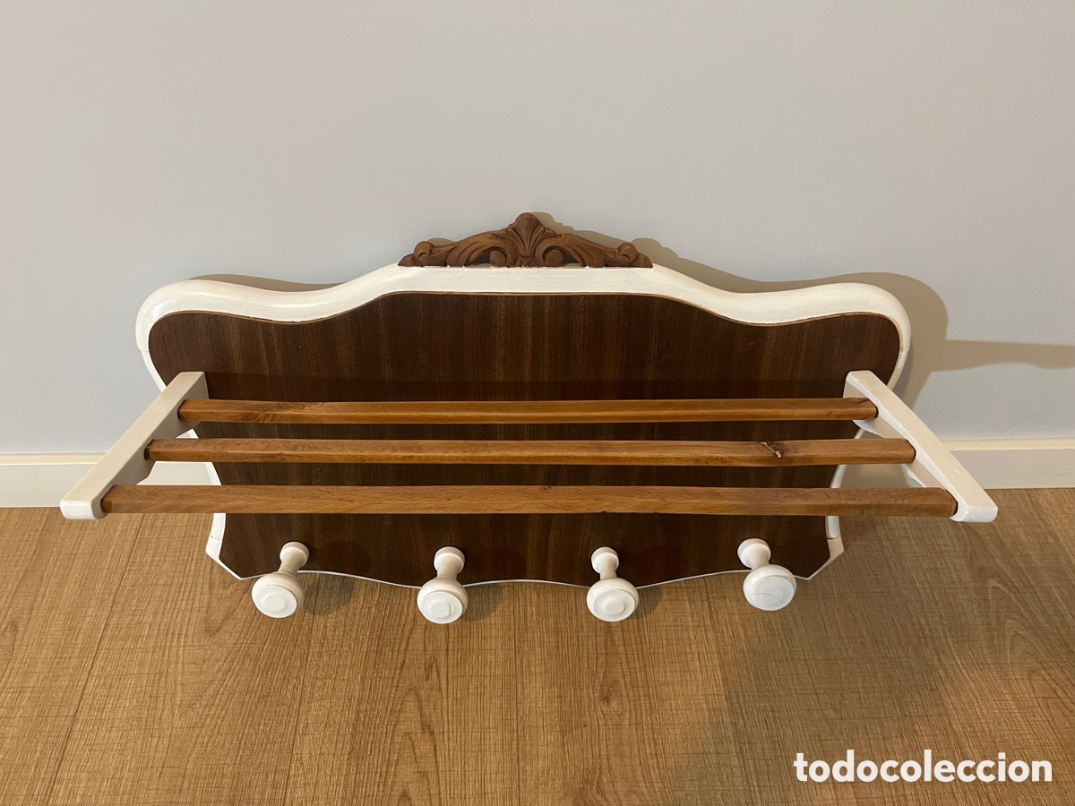Antig&uuml;edades: Perchero pared madera - Foto 2
