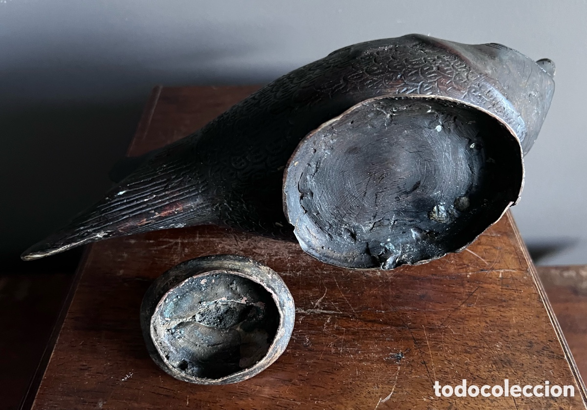 Antig&uuml;edades: L&aacute;mpara ceremonial de bronce - Foto 2