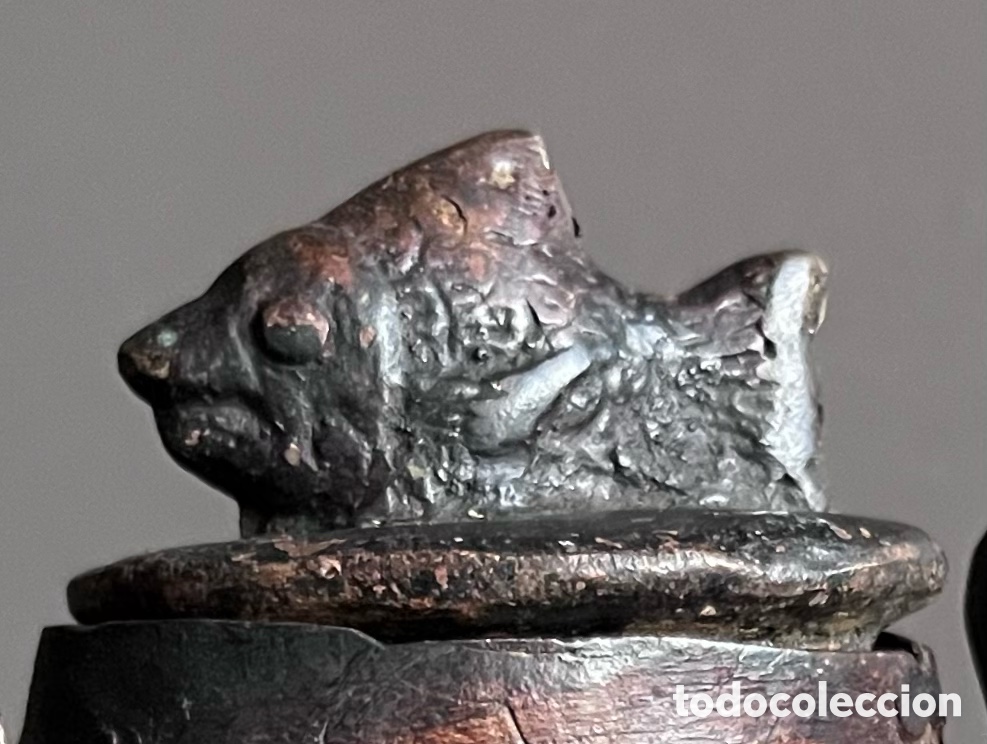 Antig&uuml;edades: L&aacute;mpara ceremonial de bronce - Foto 3