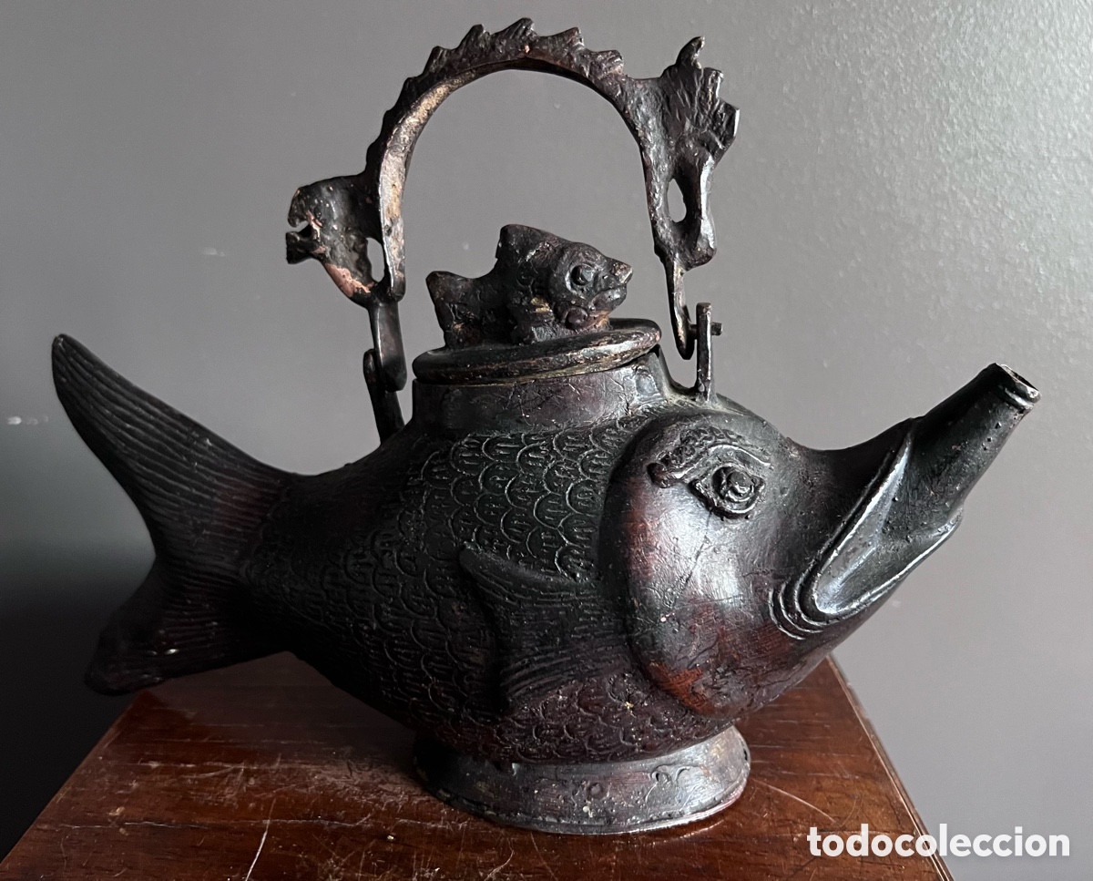 Antig&uuml;edades: L&aacute;mpara ceremonial de bronce - Foto 4