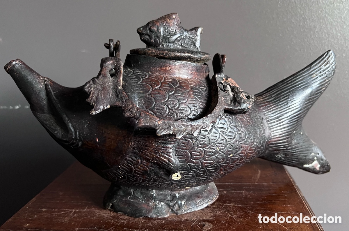 Antig&uuml;edades: L&aacute;mpara ceremonial de bronce - Foto 8