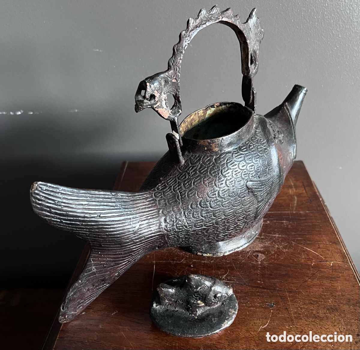 Antig&uuml;edades: L&aacute;mpara ceremonial de bronce - Foto 10