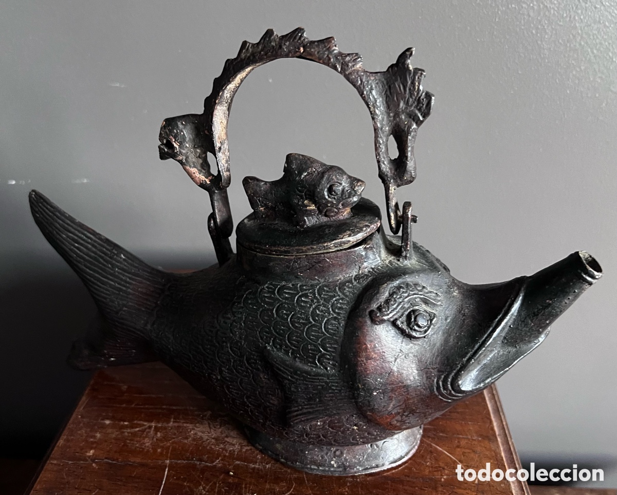 Antig&uuml;edades: L&aacute;mpara ceremonial de bronce - Foto 11