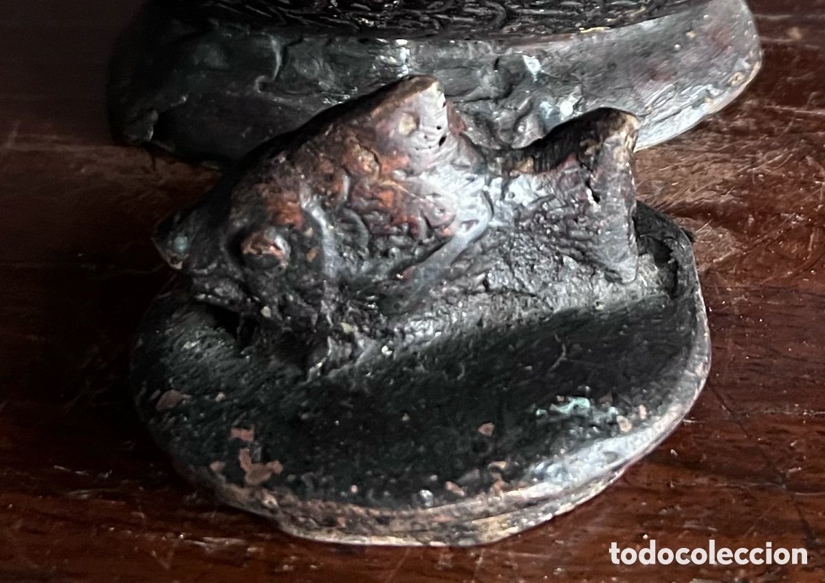 Antig&uuml;edades: L&aacute;mpara ceremonial de bronce - Foto 14