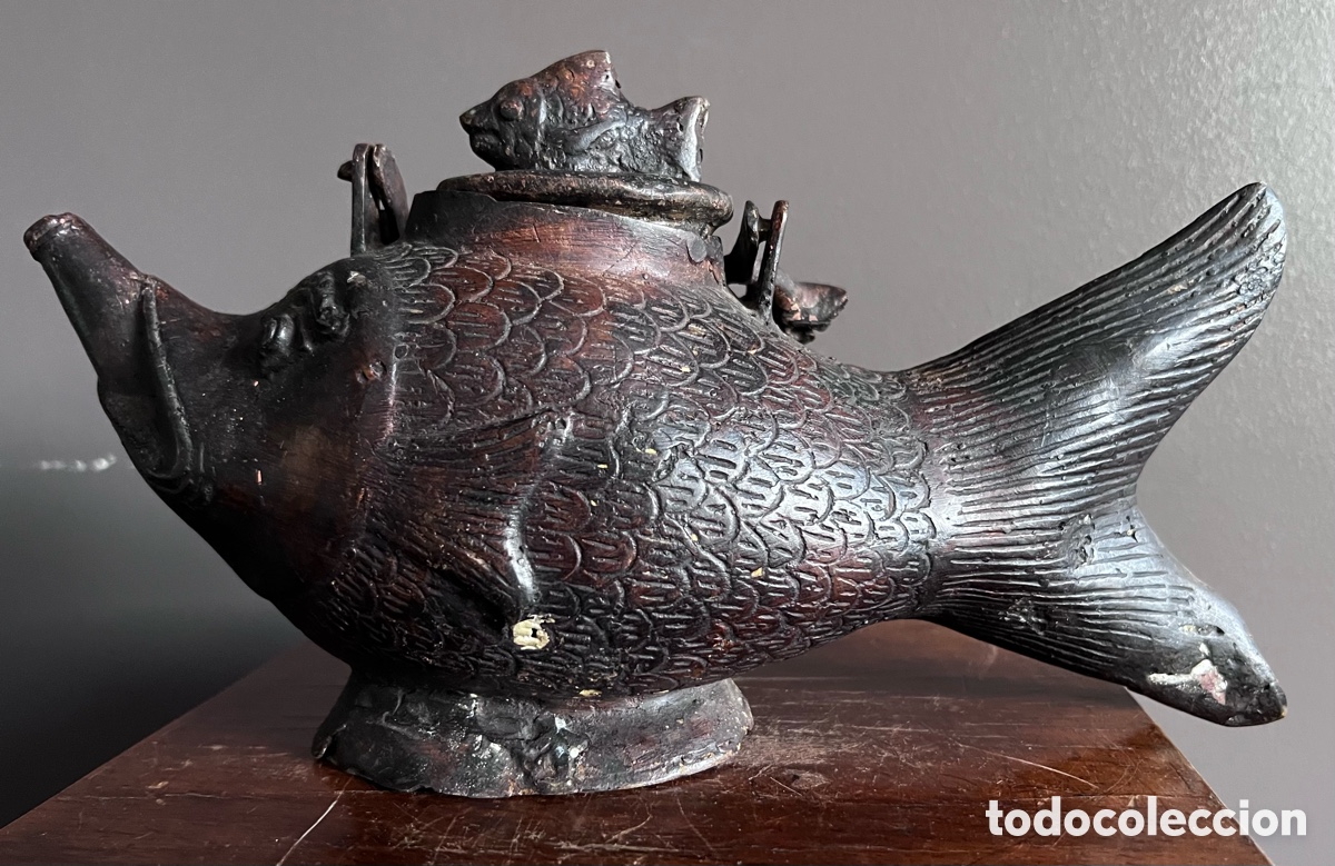 Antig&uuml;edades: L&aacute;mpara ceremonial de bronce - Foto 17