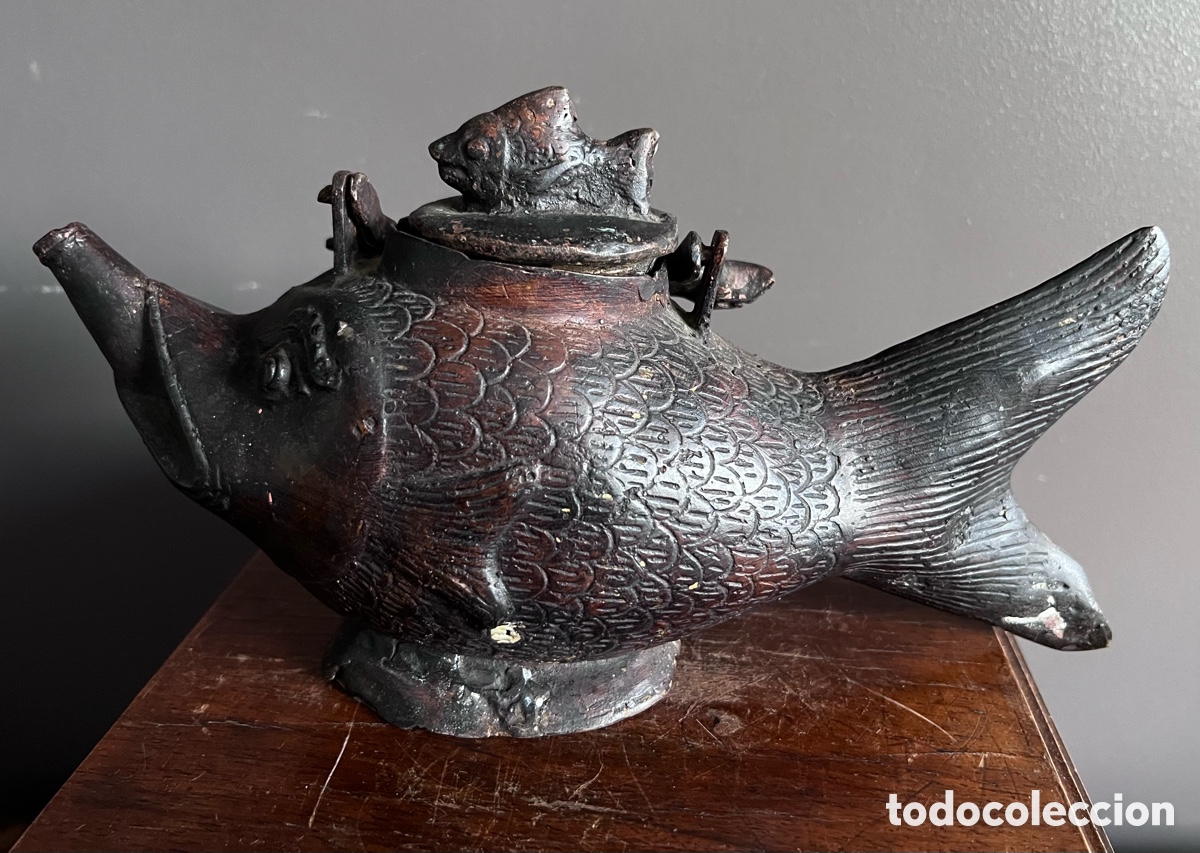 Antig&uuml;edades: L&aacute;mpara ceremonial de bronce - Foto 18