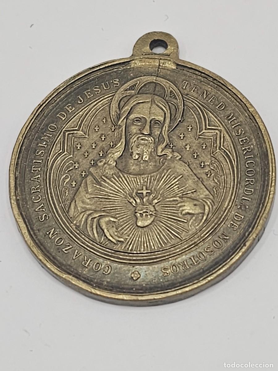 Antig&uuml;edades: Medalla sagrado coraz&oacute;n de Jes&uacute;s - Foto 1
