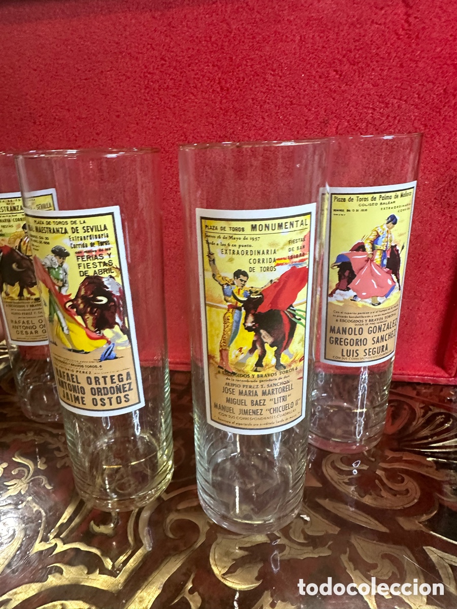 Antig&uuml;edades: vaso veteado de oro con publicidad de toros - Foto 2