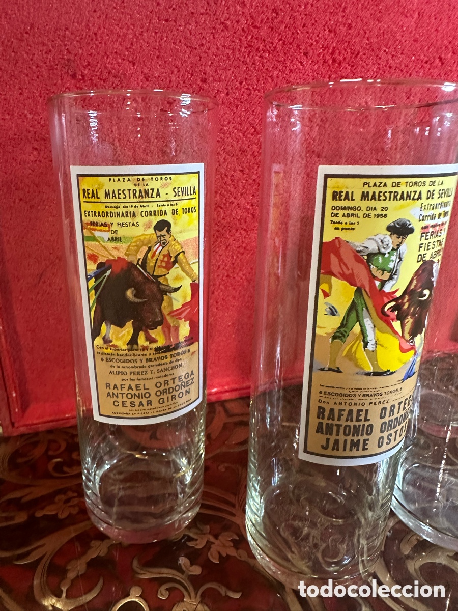 Antig&uuml;edades: vaso veteado de oro con publicidad de toros - Foto 3