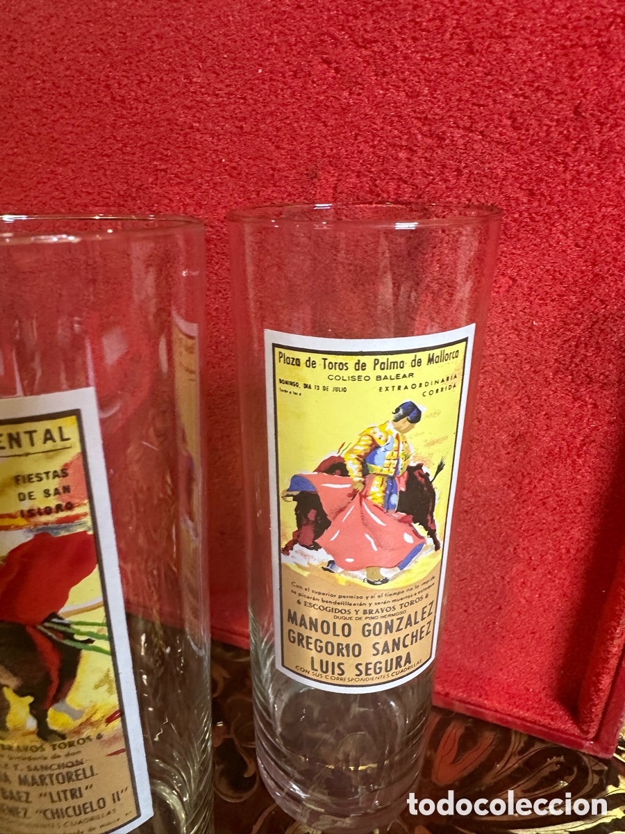 Antig&uuml;edades: vaso veteado de oro con publicidad de toros - Foto 4