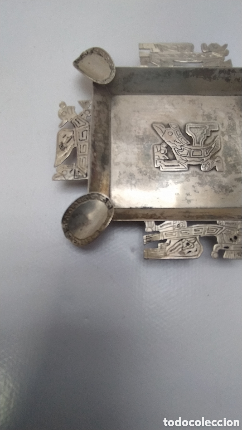 Antig&uuml;edades: Cenicero de plata maya - Foto 2