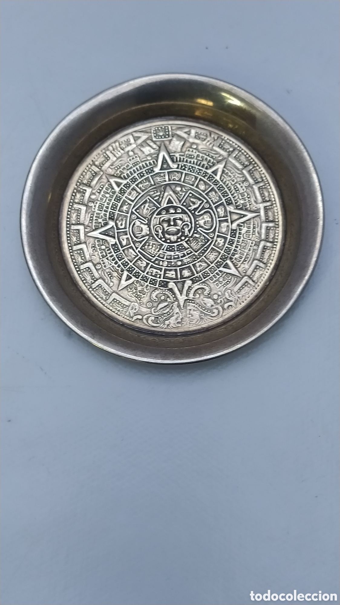 Antig&uuml;edades: Plato calendario maya en plata - Foto 2