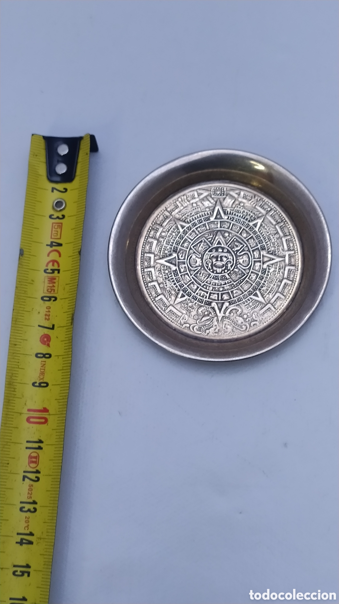 Antig&uuml;edades: Plato calendario maya en plata - Foto 3