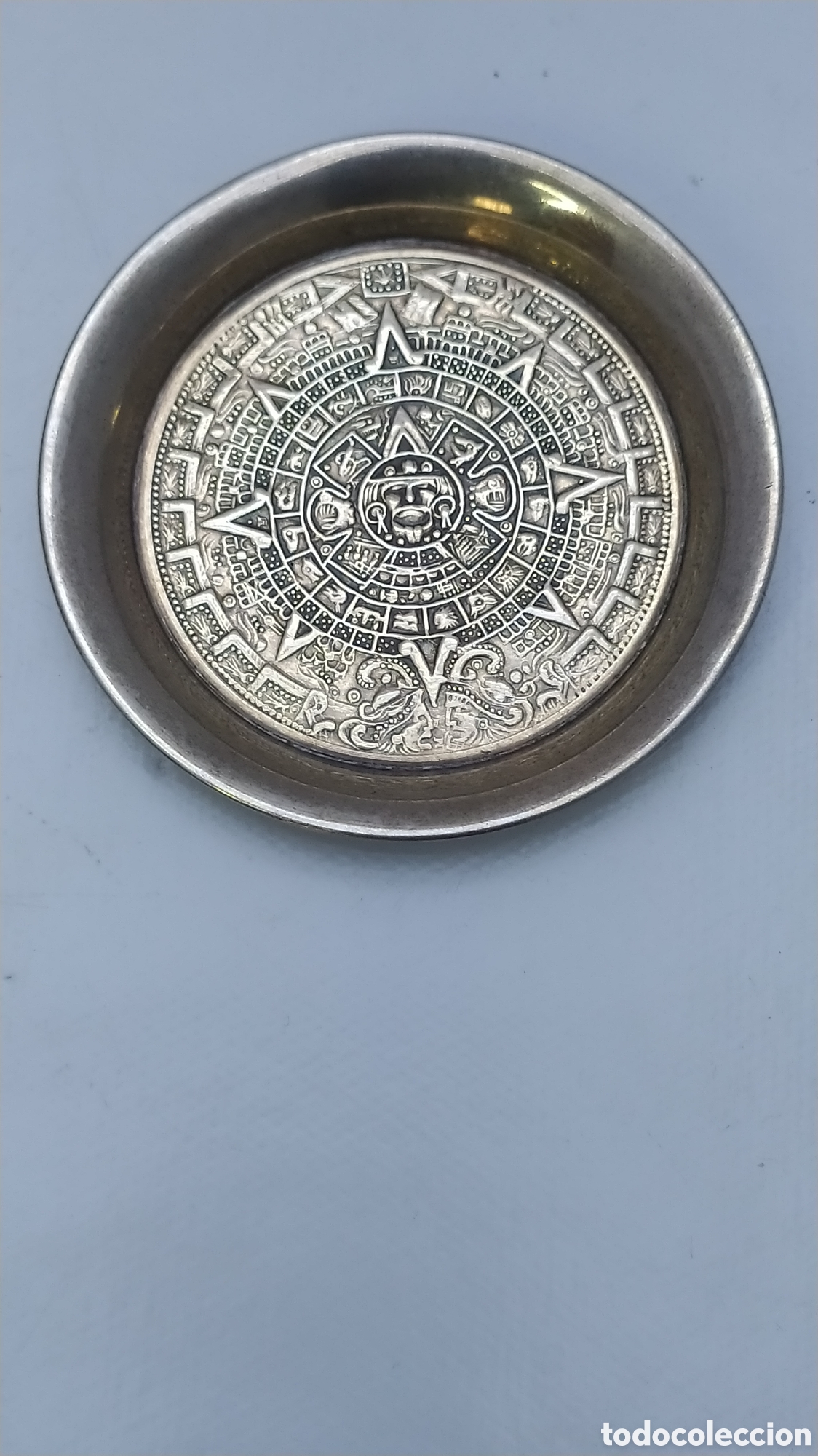 Antig&uuml;edades: Plato calendario maya en plata - Foto 1