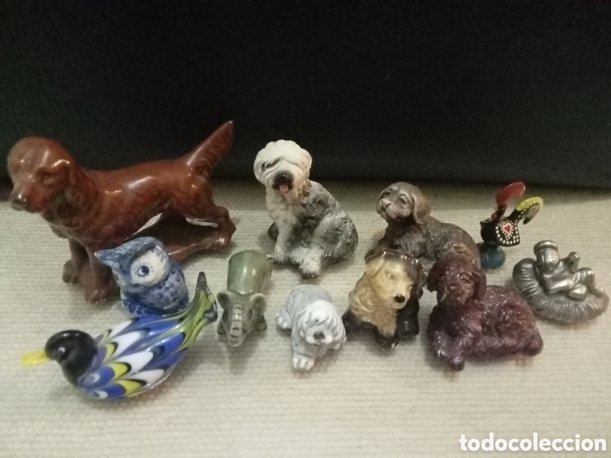 lote de seis perros miniatura de terciopelo. se - Comprar Outros brinquedos  antigos no todocoleccion