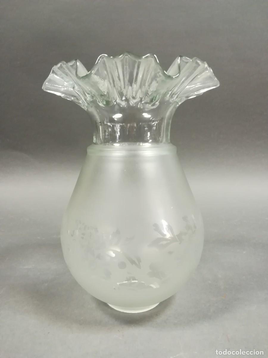 Antig&uuml;edades: TULIPA DE CRISTAL ESMERILADO - Foto 2
