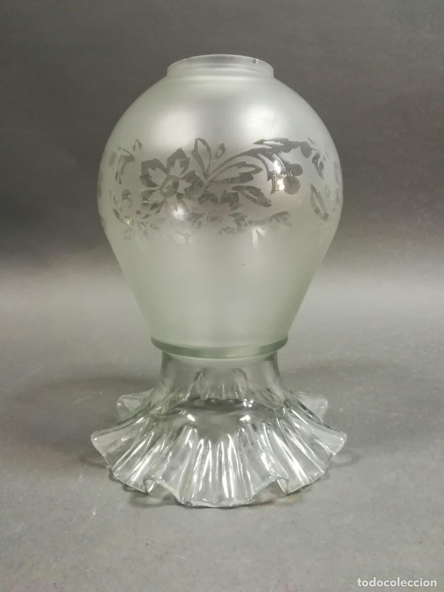 Antig&uuml;edades: TULIPA DE CRISTAL ESMERILADO - Foto 5