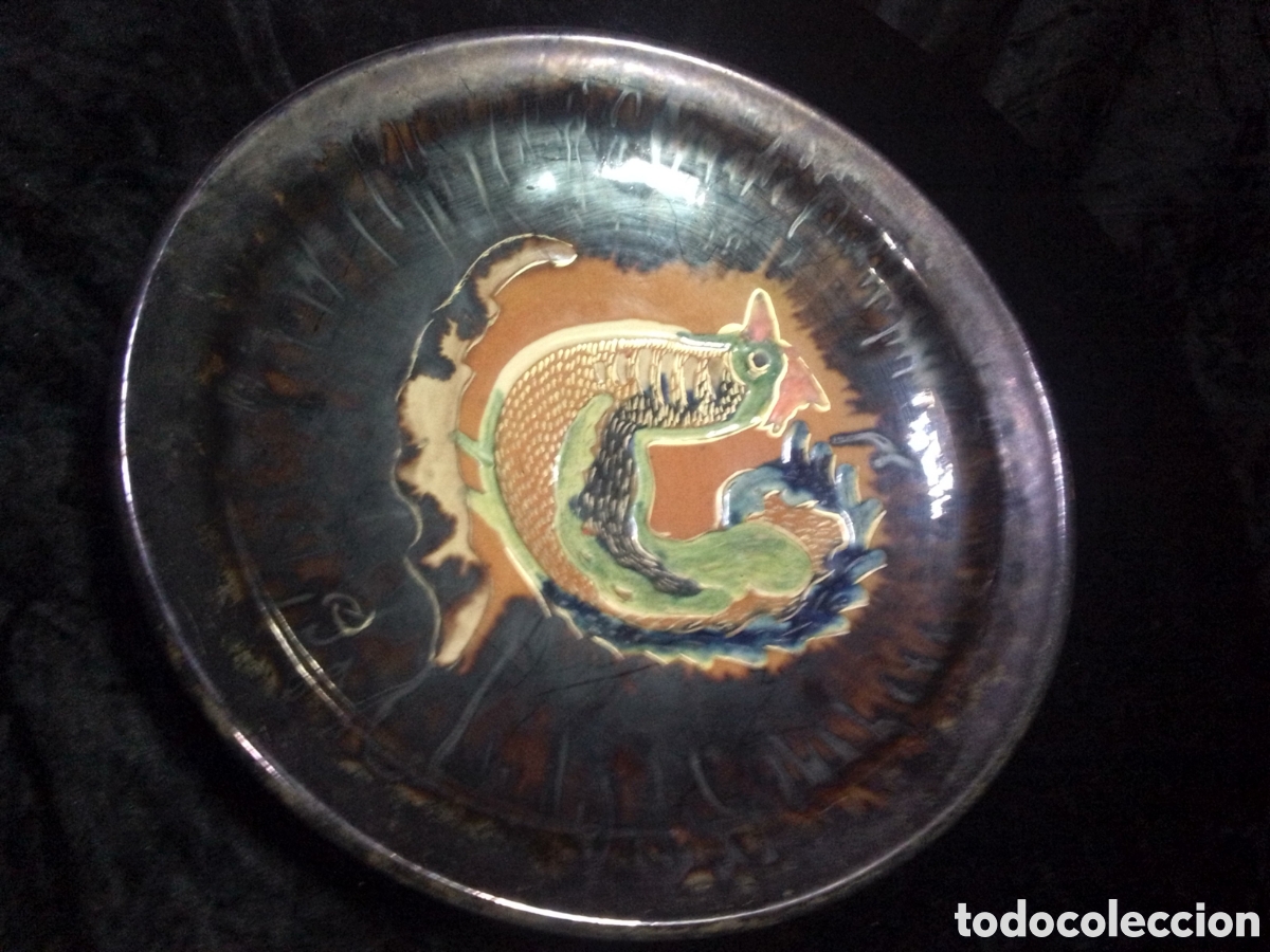 Antig&uuml;edades: Plato de Cer&aacute;mica esmaltada. - Foto 1