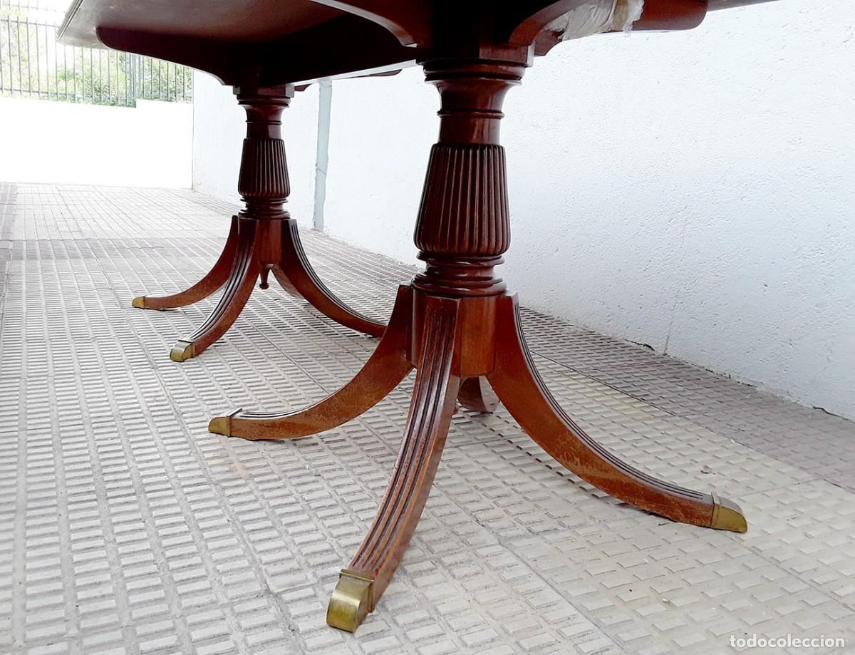 Antig&uuml;edades: Mesa de comedor estilo Hepplewhite con 8 sillas - Foto 6
