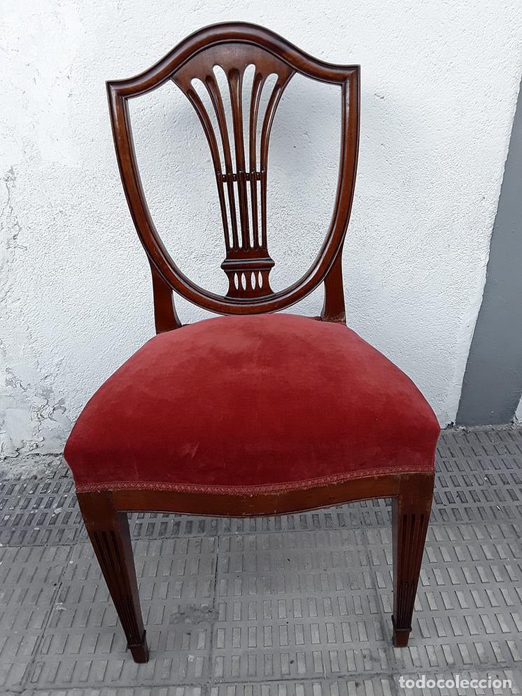 Antig&uuml;edades: Mesa de comedor estilo Hepplewhite con 8 sillas - Foto 9