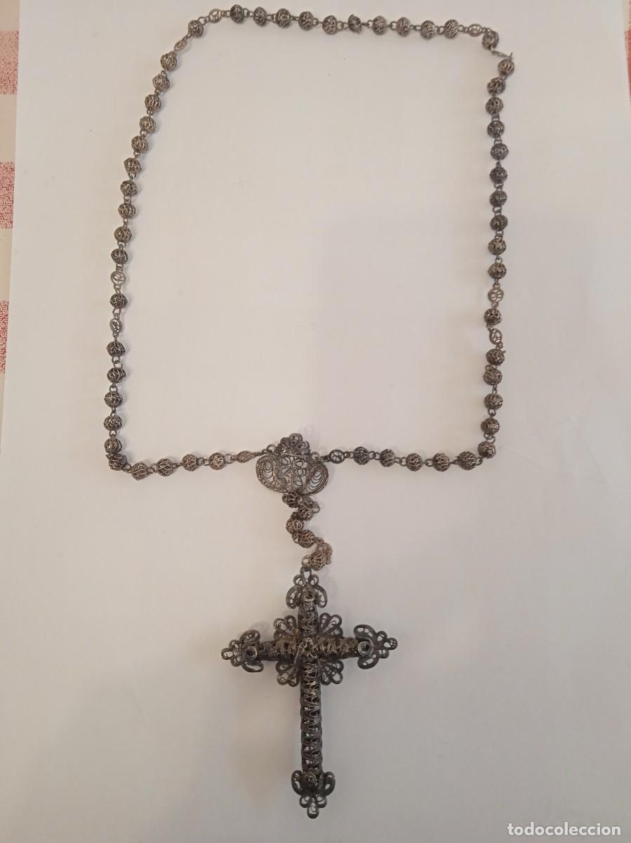 Antig&uuml;edades: Rosario isabelino en plata - Foto 2
