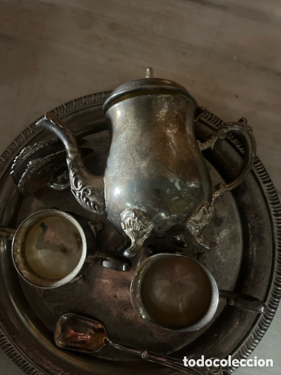 Antig&uuml;edades: Juego de caf&eacute; de alpaca - Foto 2