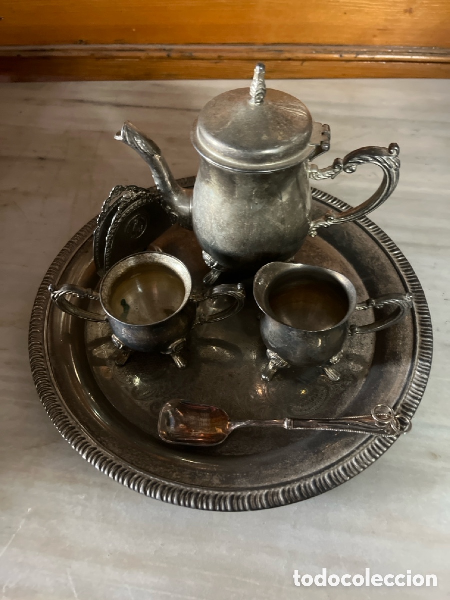Antig&uuml;edades: Juego de caf&eacute; de alpaca - Foto 1