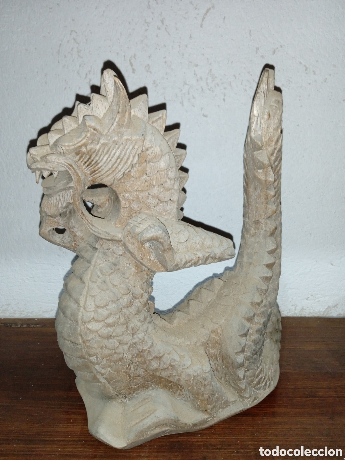 Antig&uuml;edades: Drag&oacute;n chino de madera maciza - Foto 4