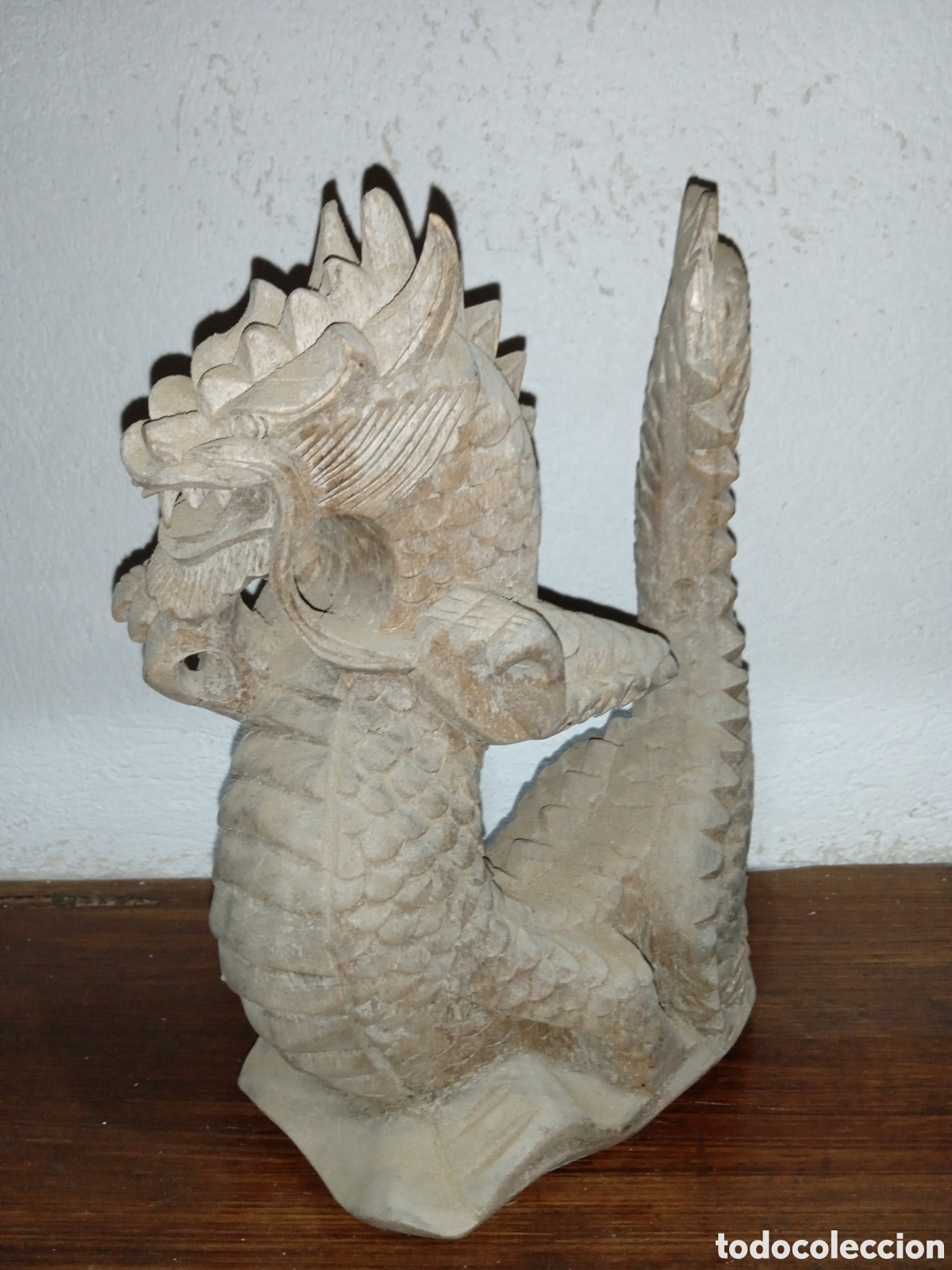 Antig&uuml;edades: Drag&oacute;n chino de madera maciza - Foto 1