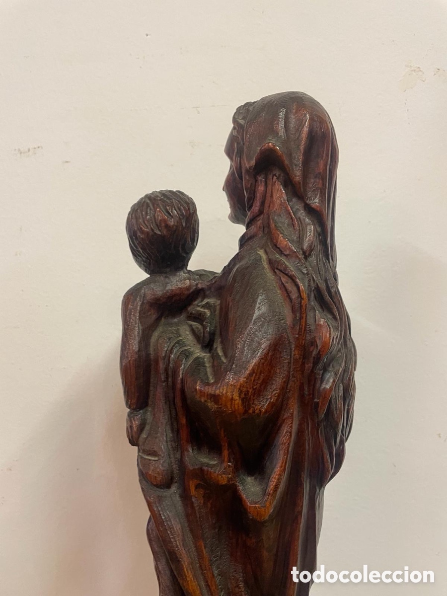 Antig&uuml;edades: Talla Madera Virgen con Ni&ntilde;o - Foto 3