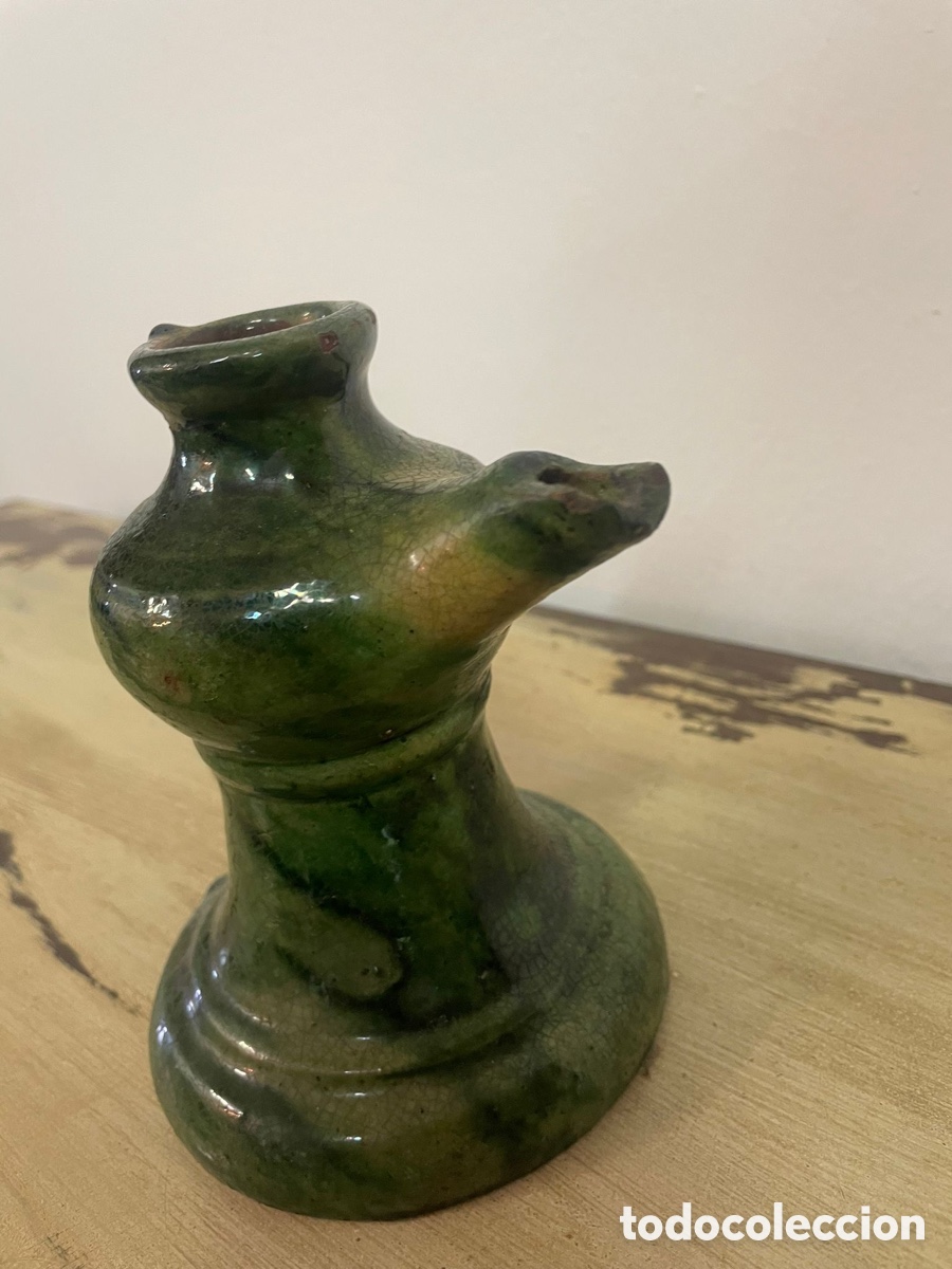 Antig&uuml;edades: Candil de aceite Siglo XIX - Foto 4