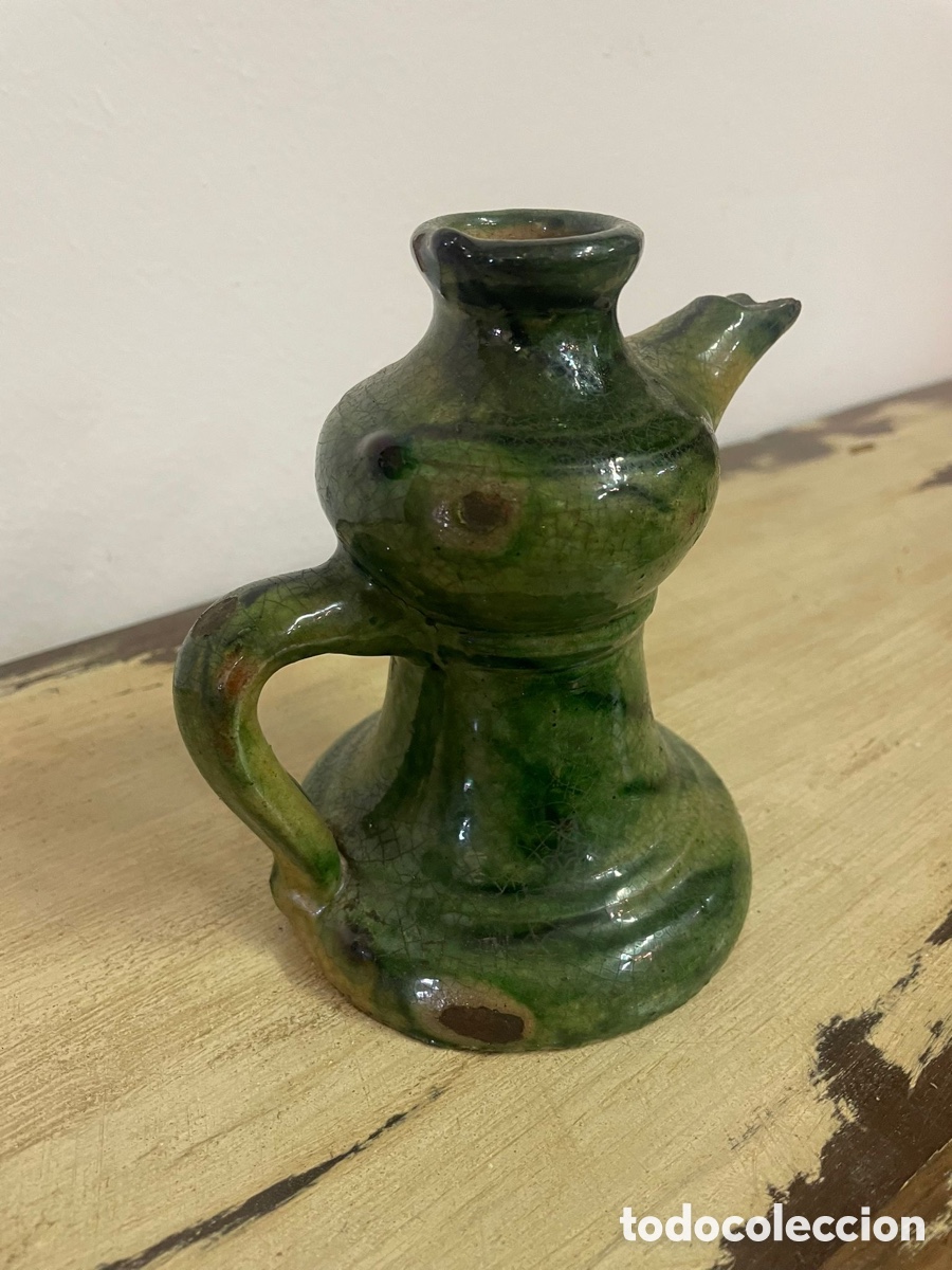 Antig&uuml;edades: Candil de aceite Siglo XIX - Foto 1