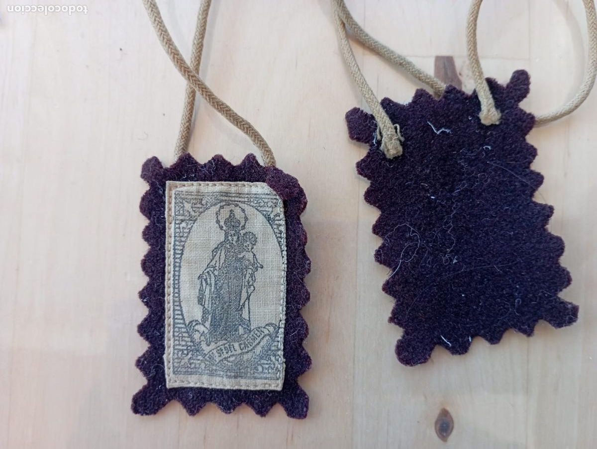 Antig&uuml;edades: ESCAPULARIO NUESTRA SE&Ntilde;ORA DEL CARMEN. - Foto 1