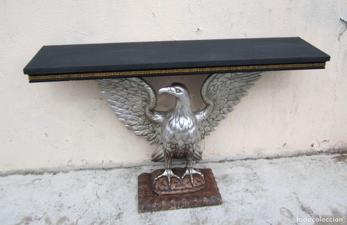 Antig&uuml;edades: Consola base de aguila plateada - Foto 1