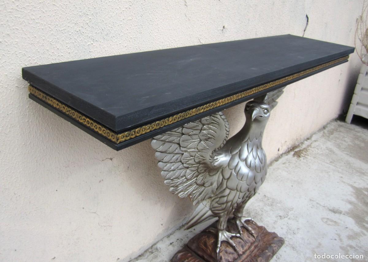 Antig&uuml;edades: Consola base de aguila plateada - Foto 4