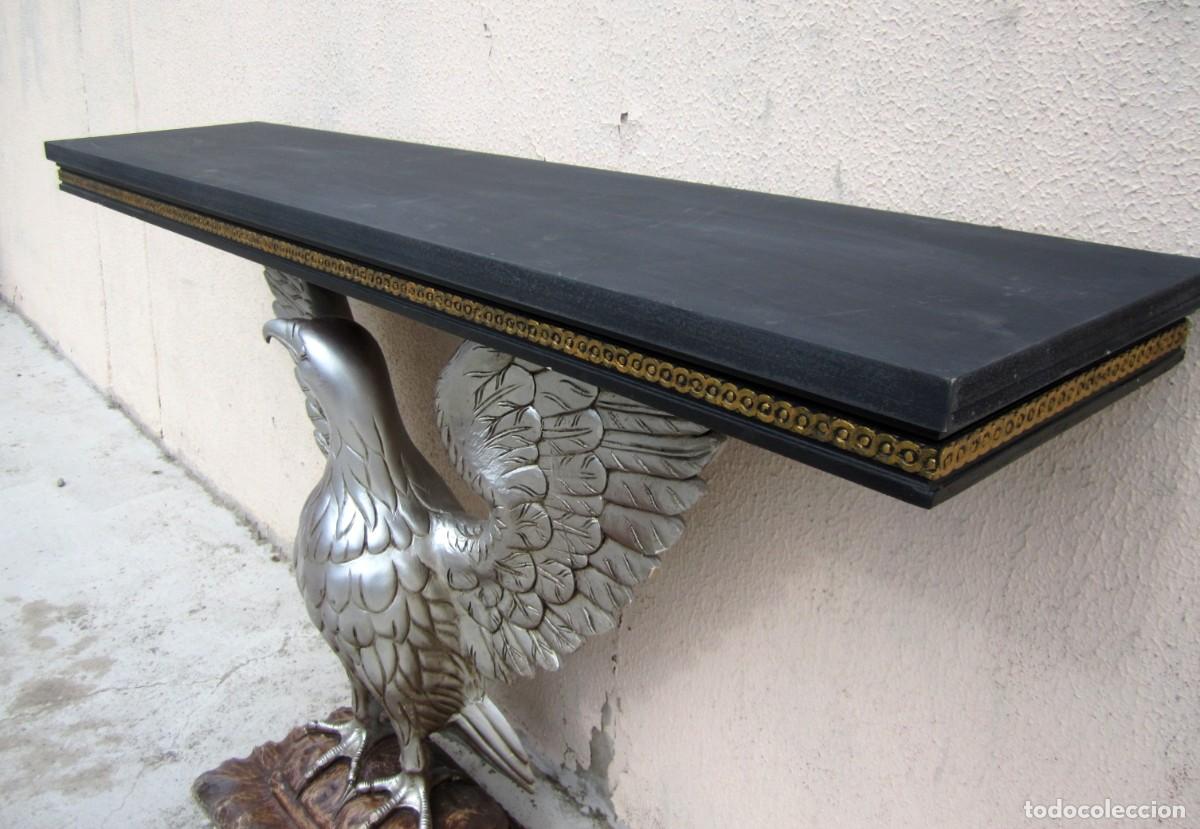 Antig&uuml;edades: Consola base de aguila plateada - Foto 6