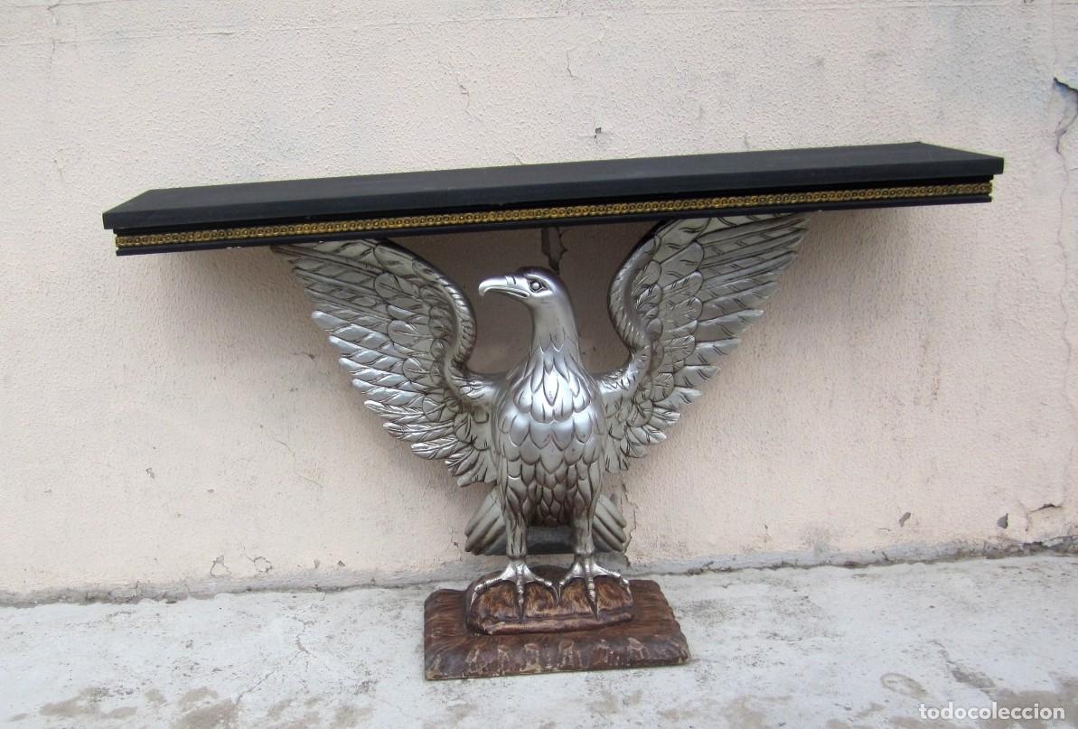 Antig&uuml;edades: Consola base de aguila plateada - Foto 2